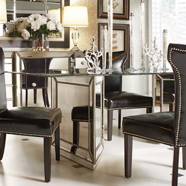 Hattie Mirrored Dining Table & Reviews Joss & Main